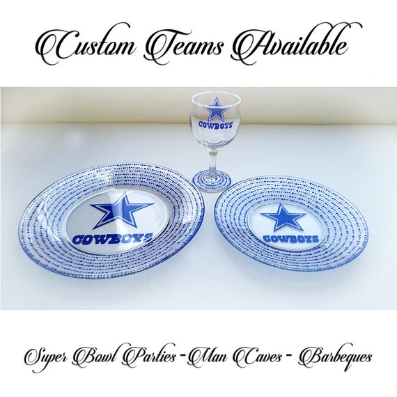 Dallas Cowboys Dinnerware Dallas Cowboys Gift by NocturnalPandie