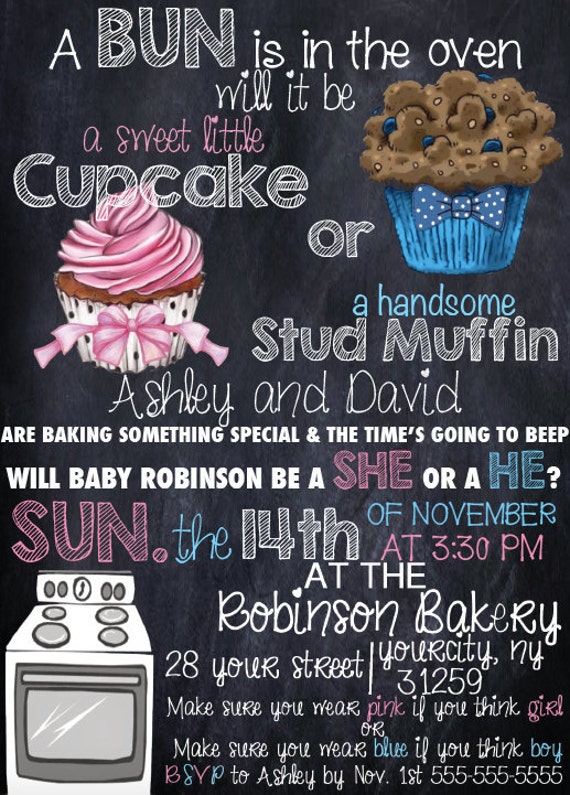 Cupcake or Stud Muffin Gender Reveal by StayClassyDesign Cupcake or Stud Muffin Gender Reveal by StayClassyDesign