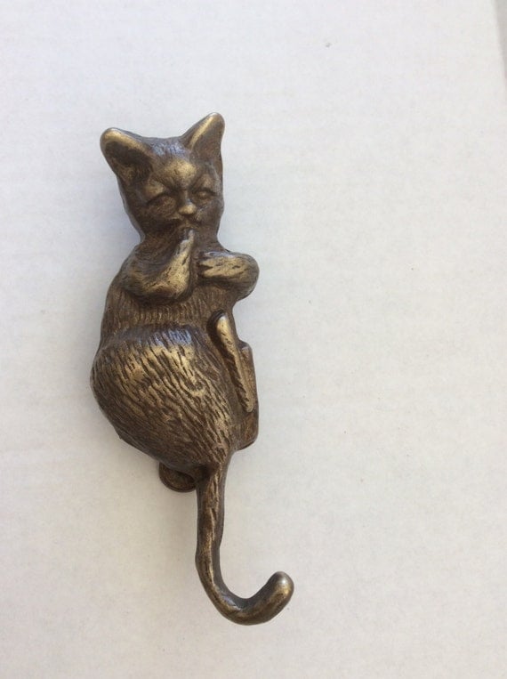 Brass Cat Door Knocker Kitty Cat Door Knocker