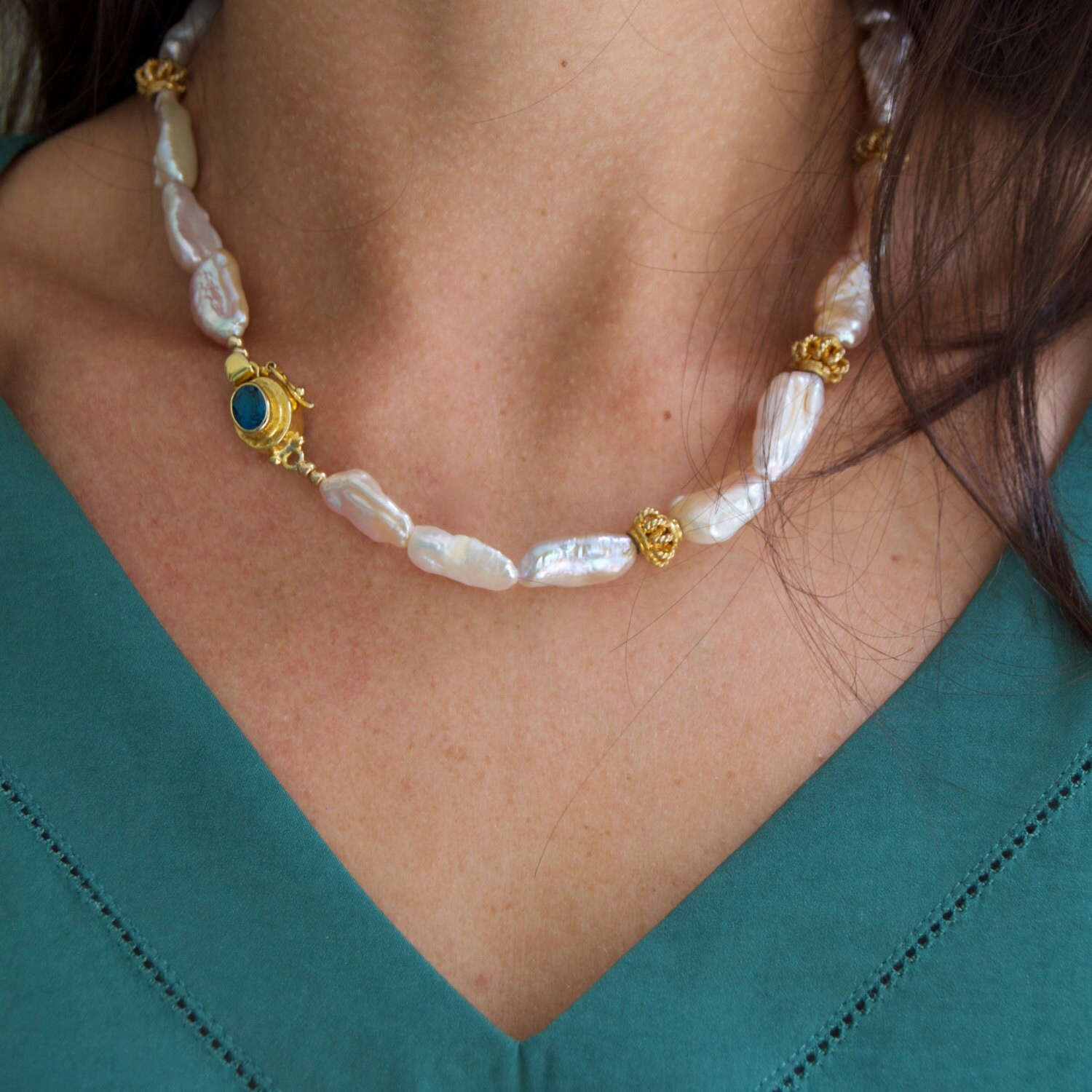 blush pearl necklace