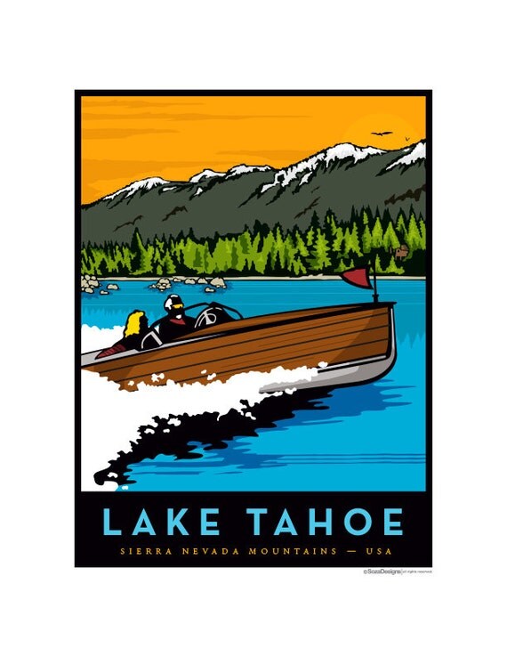 Lake Tahoe Framed Art Print