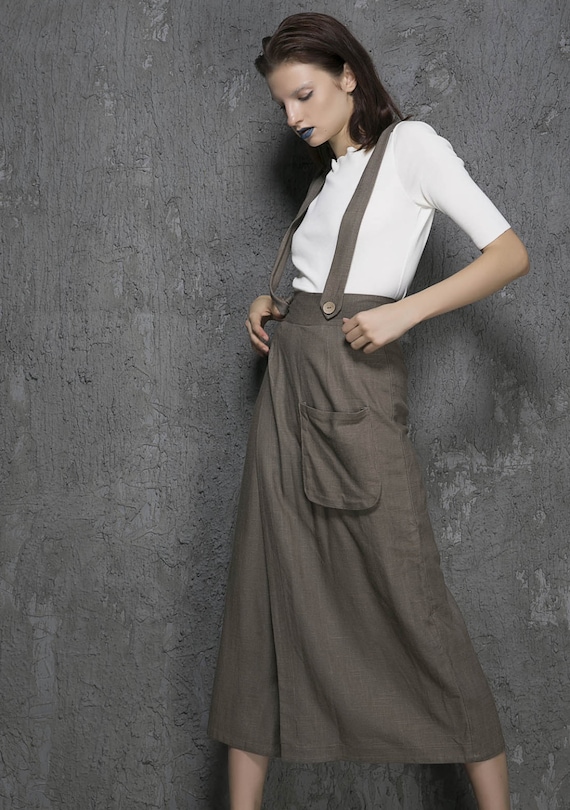 Items similar to skirt pants, long suspender pant, suspender dress