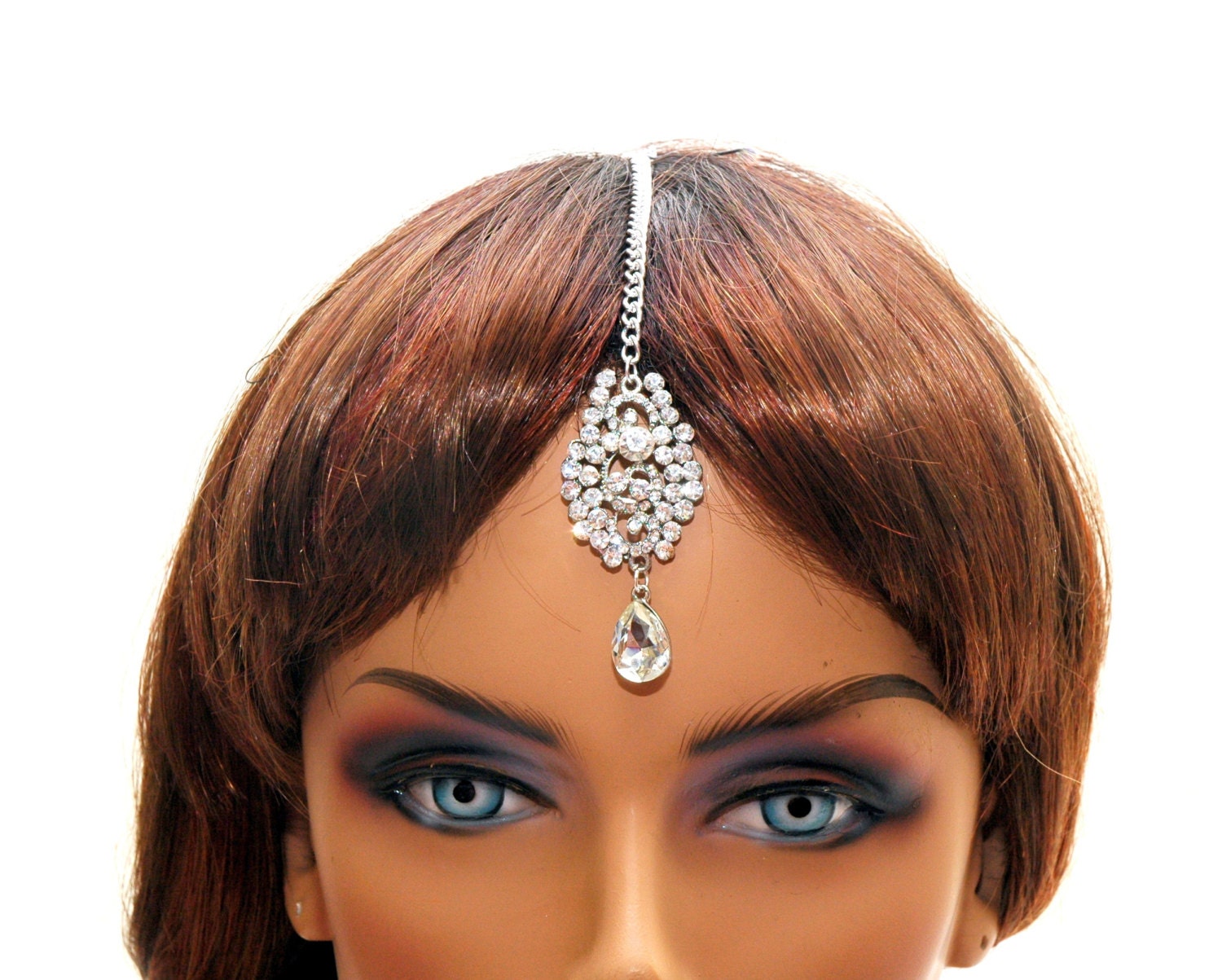 Tikka Bridal Headpiece Indian Jewelry Crystal Headpiece