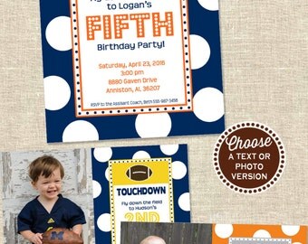 Football Party Invitation | Football Birthday Invitation | Football Invitation | Sports Party Printable Invitation | Amanda's Parties To Go