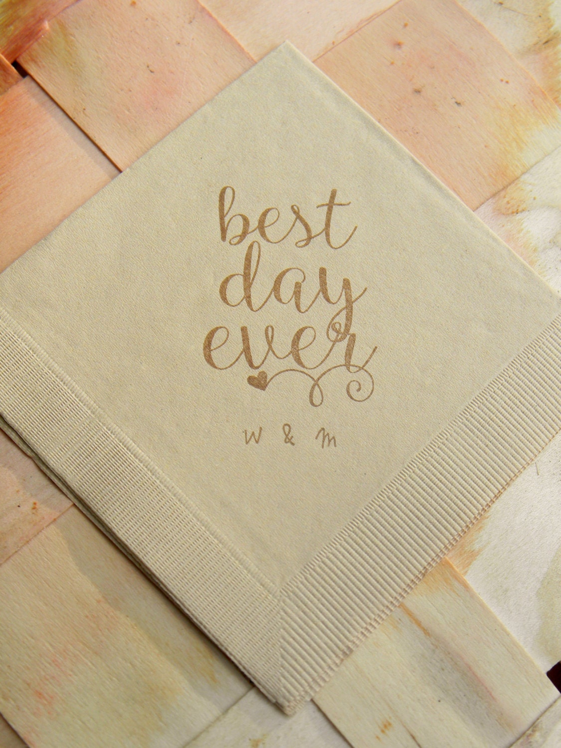 Rustic Wedding Dinner Napkins 7