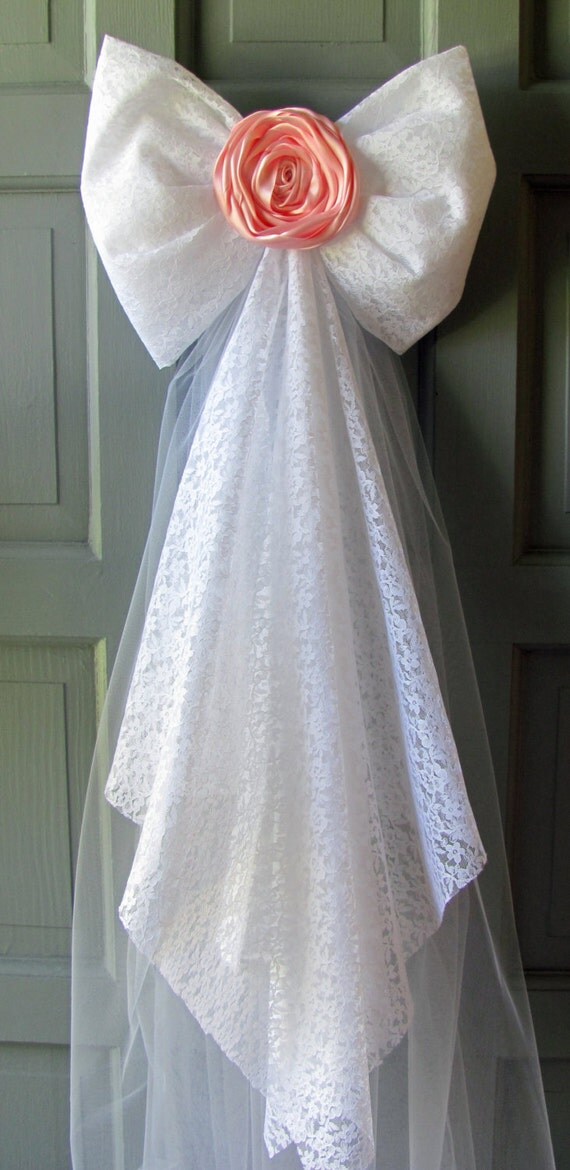 Items similar to Handmade Wedding Bows Decorations for Church Doors