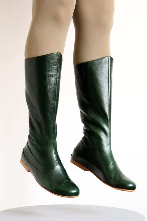 dark green boots womens