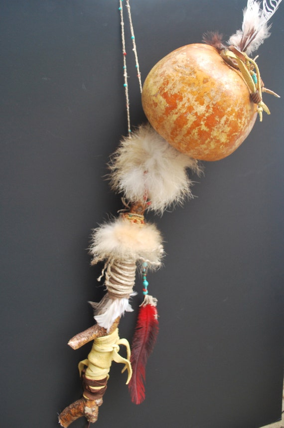 Apple Gourd Dance Rattle Shaker 1075 Native American Indian