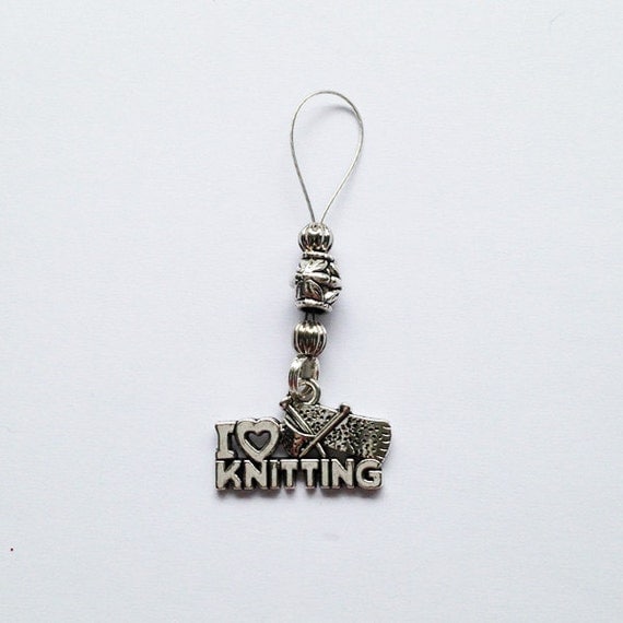 I Love Knitting Row Marker Stitch Marker Adjustable Snag
