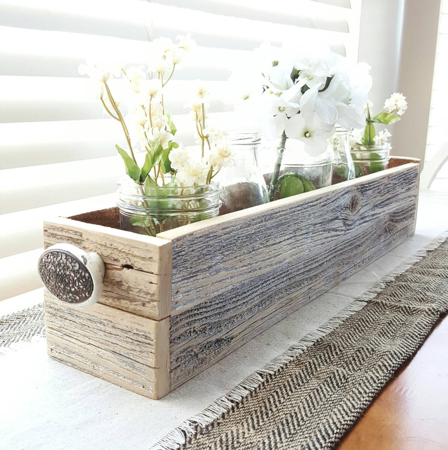 Large Planter Box Barnwood Box Coffee Table Tray Reclaimed