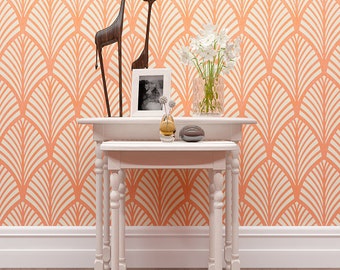 Decorative seamless wall stencil - Large stencil - Reusable decorative stencil