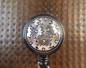 Cog Wheel-Badge Holder-Retractable I D Badge Reel, I D Badge Holder, Nurse ID, Teacher ID Gift, Magnetic Badge Reel