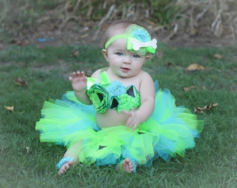 Adorable Pebbles Tutu Dress Baby Costume Tutu Set 3 Piece for Baby Girl 6-18 Months First Birthday First Halloween Newborn