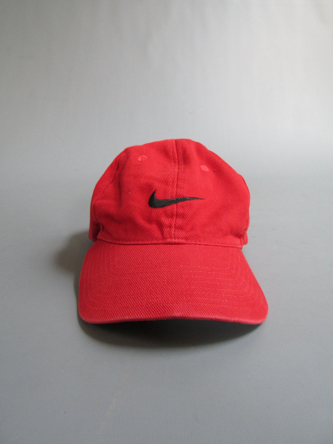 90s Nike Swoosh Faded Red Snapback Hat – One Size Most – Vintage Nike ...