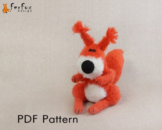 Crochet squirrel PATTERN Amigurumi squirrel pattern Woodland