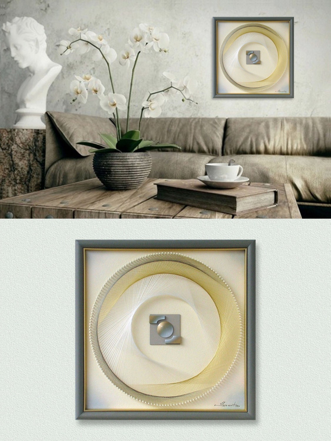 Zen Wall Art Spiritual 3D Modern Abstract String Art Mandala