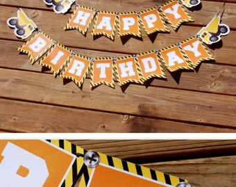 Construction Birthday Banner, Construction Banner, Construction Birthday Party, Decoration, Under Construction, Dump Truck, Birthday Banner
