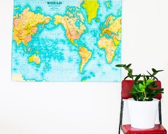 World Map Wall Hanging map wall hanging | etsy World Map Wall Hanging map wall hanging | etsy