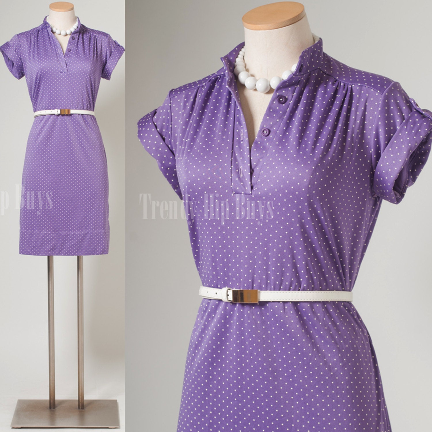 Vintage Purple Dress Vintage Swiss Dot Dress 80s Dress Day Dress Ml Trendyhipbuys 7949