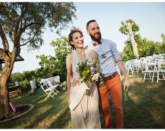 Boho wedding dress, lace wedding dress, lace maxi dress, bohemian wedding dress, halter neck wedding dress, champagne wedding dress, lace