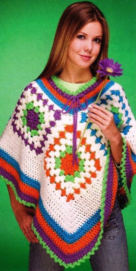 heart 100 pattern crochet download One  Crochet Download Quick & Poncho Pattern Easy Spirit Free PDF