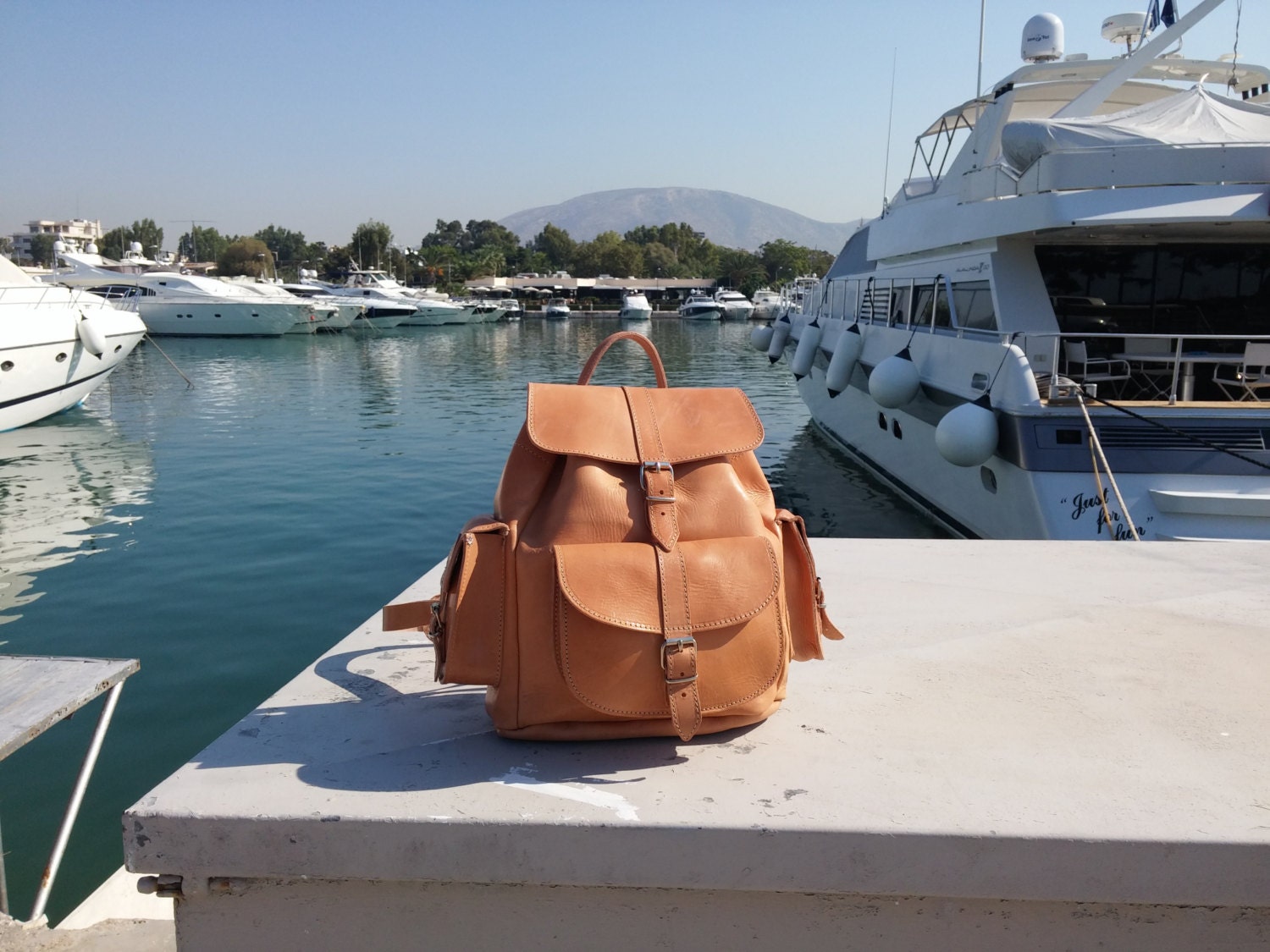 Leather Backpack Leather Rucksack. Handmade in Greece. LARGE