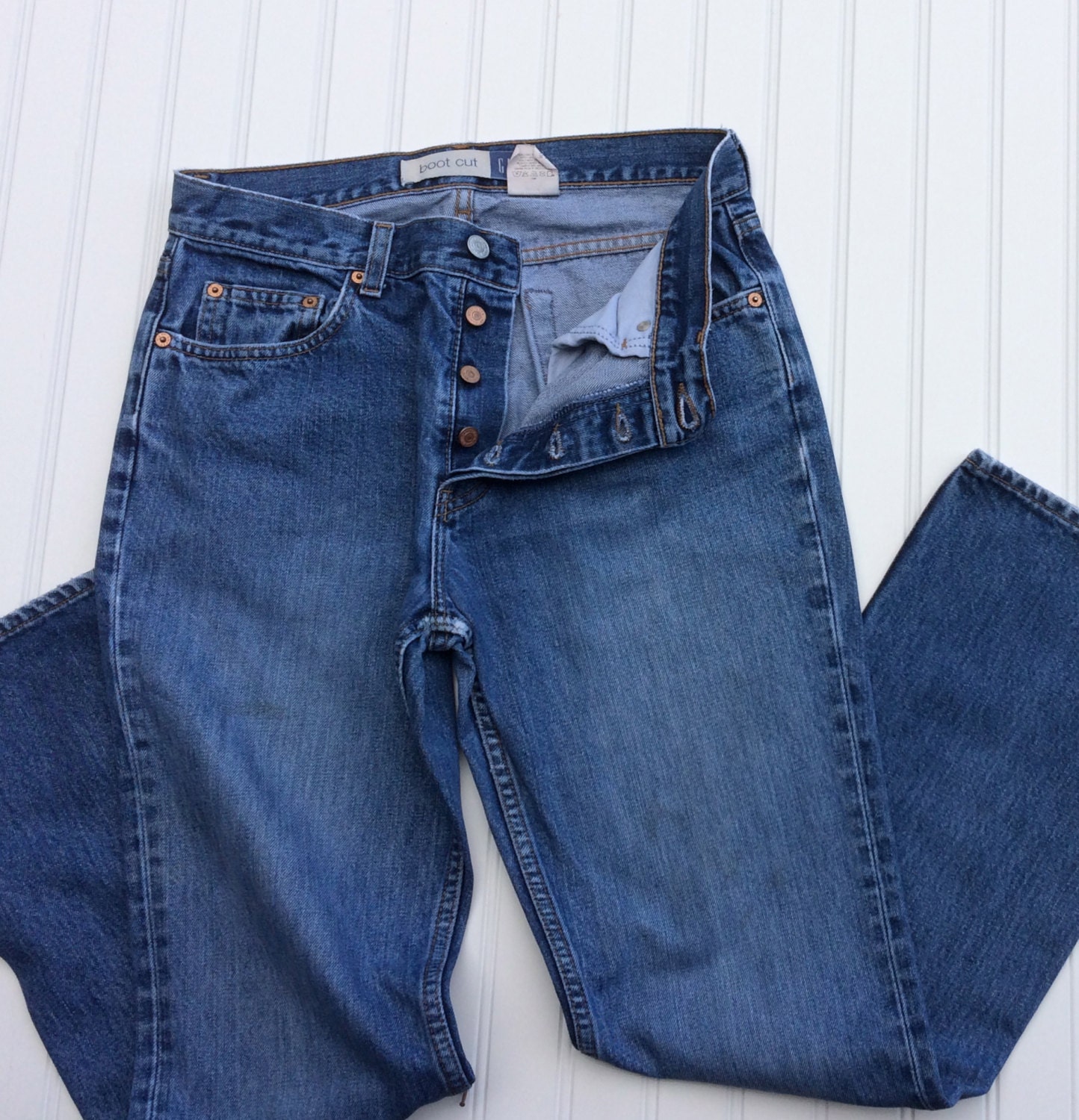 90s Gap Boot Cut Jeans Mid Rise Vintage Denim Blue Jeans 30