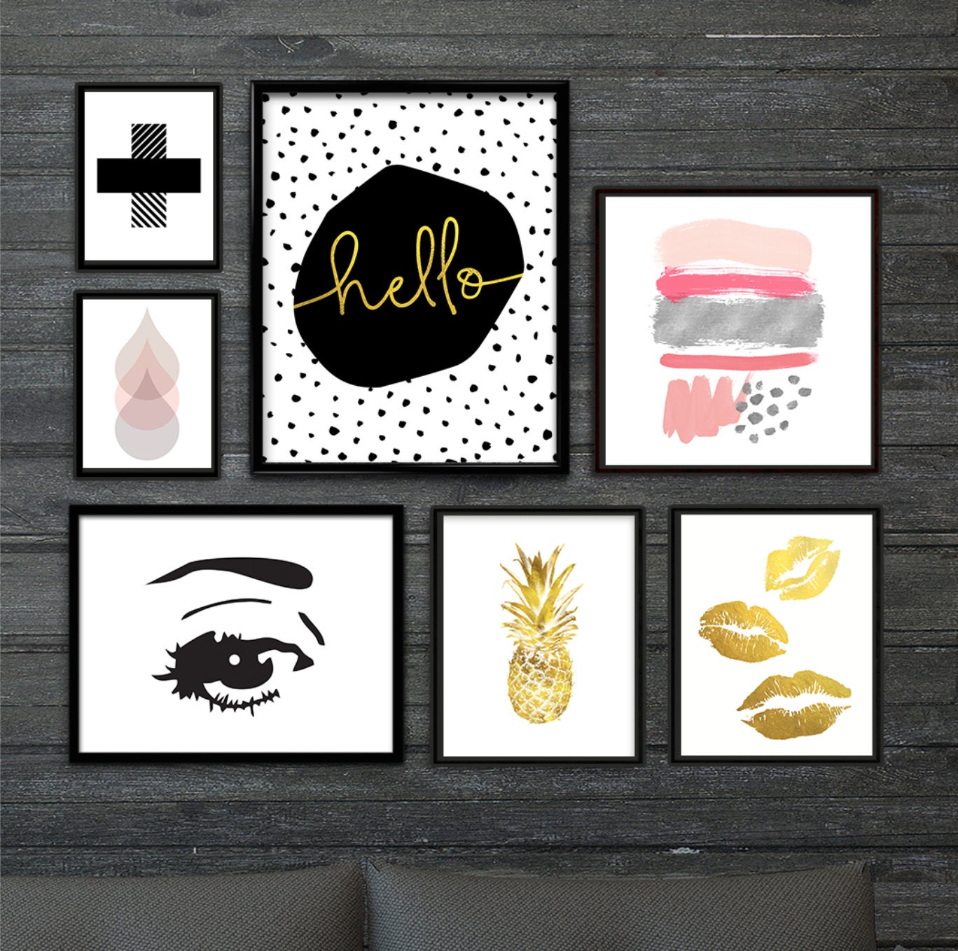 Blush Pink Decor Coral Pink Chanel Wall Art Chic Chanel