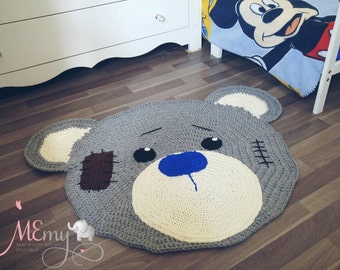 Kids Bear Rug , Childrens Rugs , Rugs For Nursery , Kids Carpet , Kids Play Mat , Nursery Decor , Kids Rugs