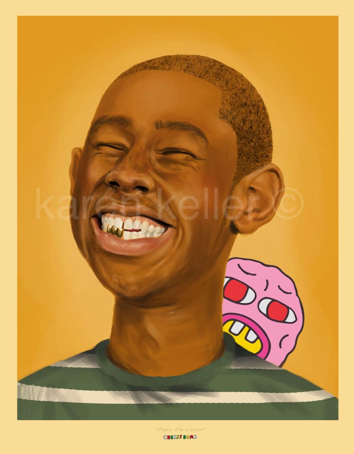 Fine Art Print Tyler The Creator Cherry Bomb by karenkellerart