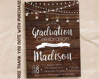 Rustic Graduation Invitations 8