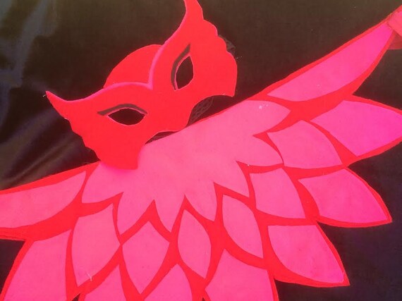 Owlette wings and mask/ PJ owelette felt wings and mask