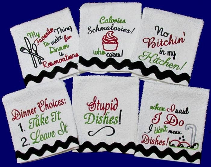 Funny Kitchen Towel Sayings