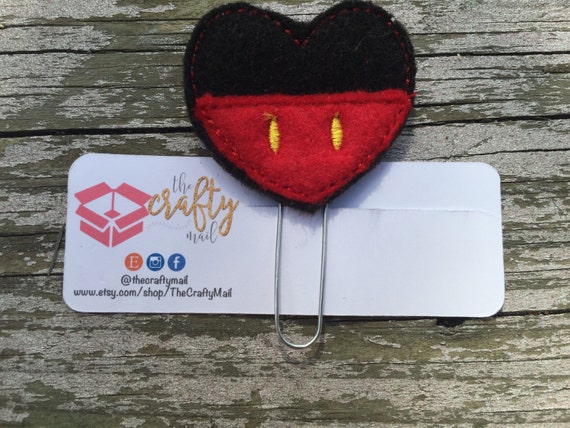 Mouse Inspired Clip/Planner Clip/Bookmark. Your choice of Mickey or Minnie