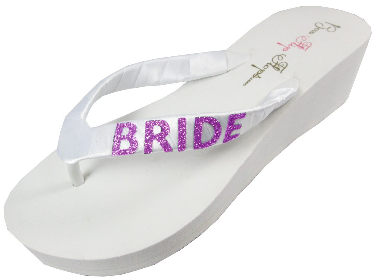 Pink Bling Wedding Bride Flip Flops Bridal Flip Flops choose