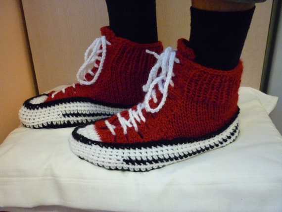 Crochet Pattern Converse Slippers Men Converse Slippers