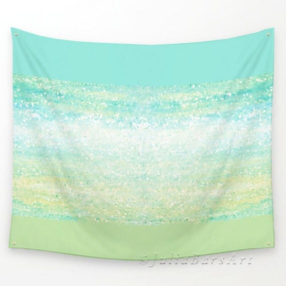 Aqua Tapestry Mint Wall Tapestry Mint Green Wall Hanging