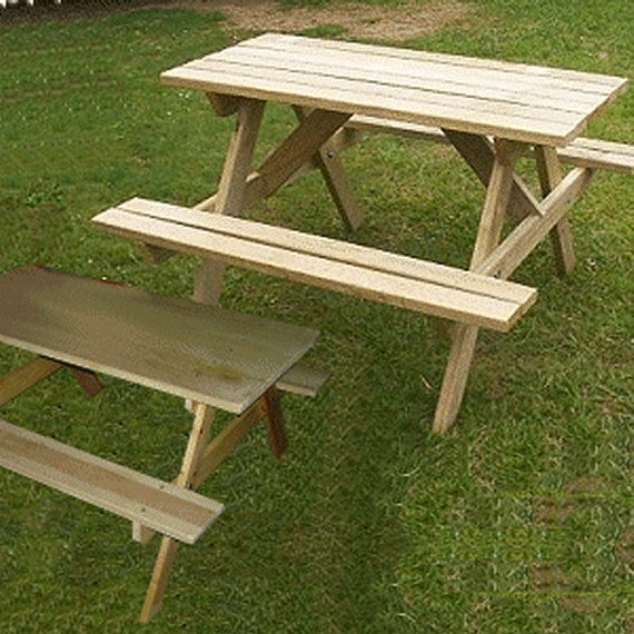 Two picnic table plans Downloadable PDF file by BuildEazy on Etsy