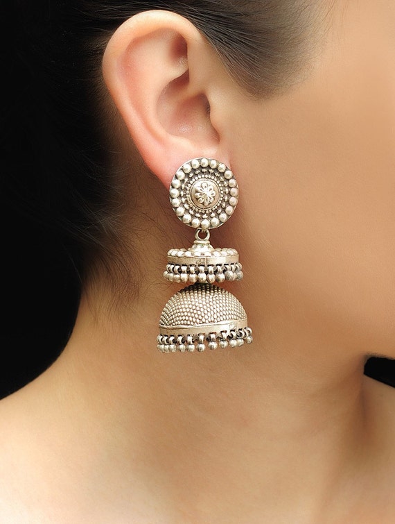 Items similar to jhumka Sterling silver jhumka 925 Sterling silver
