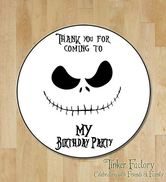 INSTANT DOWNLOAD The Nightmare Before Christmas Birthday Party Favor