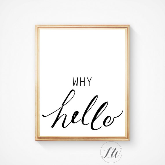 Hello poster Hello Wall art Hello Sign Hello Printable