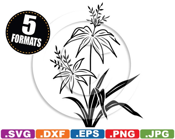 Flower Clip Art svg & dxf cutting files for Cricut and