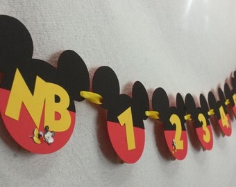Mickey Mouse photo banner, Mickey Mouse Decoration, Mickey Mouse Party Decorations, Mickey Mouse Banner, Mickey Mouse Birthday Banner
