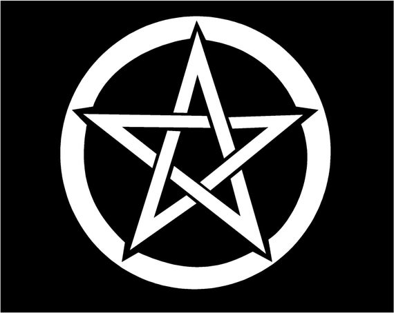 Pentacle Pentagram Vinyl Decal Witch Wiccan Pagan Window