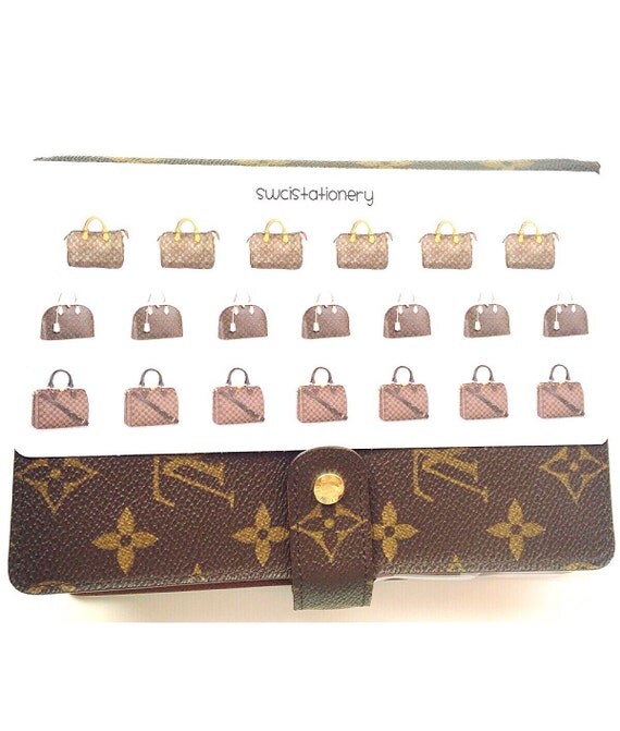 Louis Vuitton stickers from SwciStationery on Etsy Studio