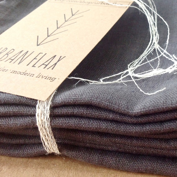 Dark Grey Linen Towels 3 Grey Kitchen Towels Grey Tea