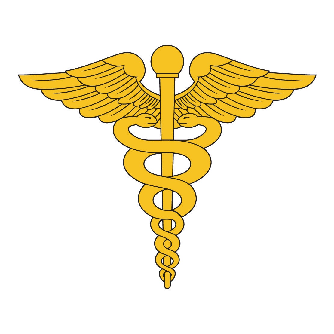 US Army Medical Corps Emblem Full Color Decal Sticker