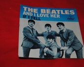 45 (No Record) COVER for The BEATLES "If I Fell" " And "And I Love Her"