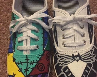 Disney's Nightmare Before Christmas Jack and Sally Custom Shoes