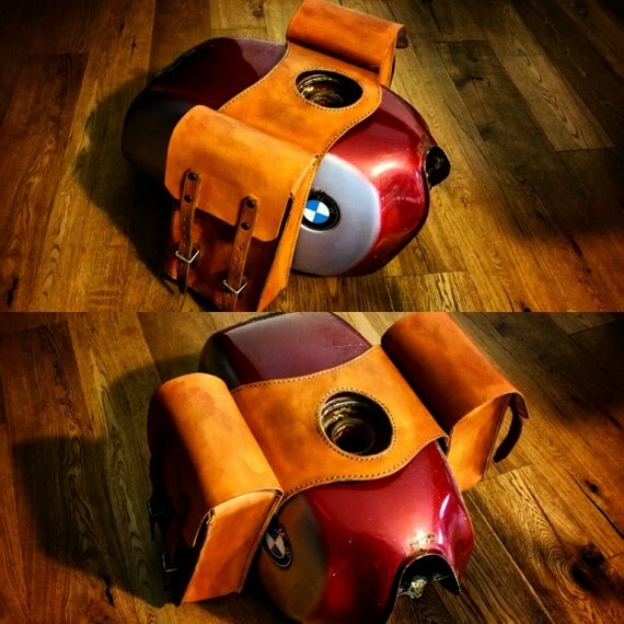 Leather tank bag for Bmw r80/r100/r/5 Cafe racer by maxakaido